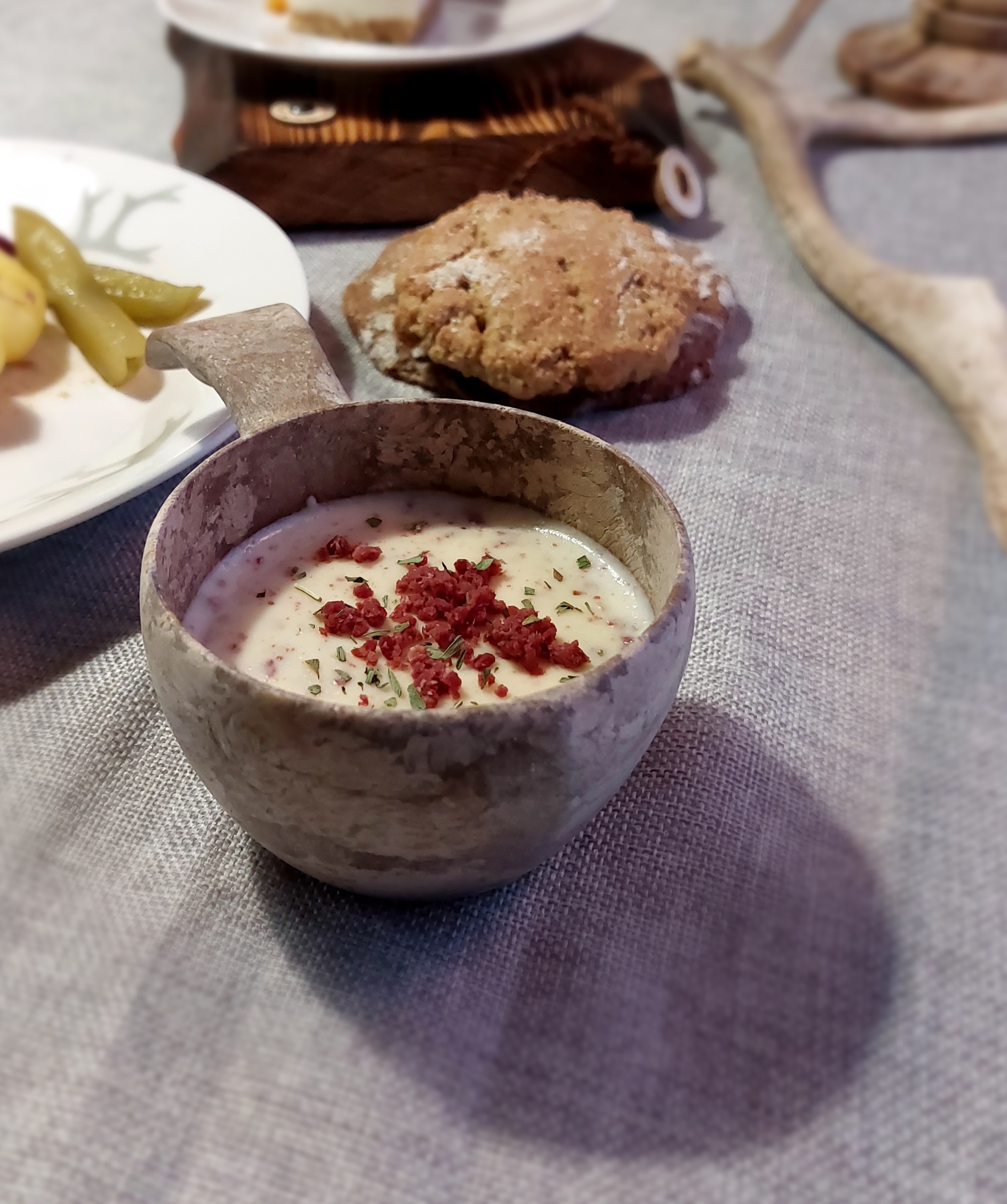 Smoked reindeer soup